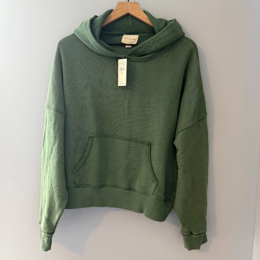 American Eagle Women’s Cropped Hoodie | Size L | NWT Green Pullover
